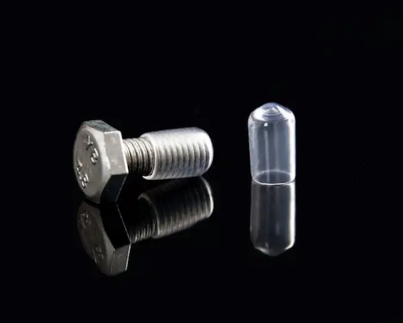 ROHS round PVC clear plastic tube end cap