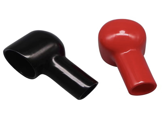 black and red vinyl covers battery cable lug boot cover and terminal insulator